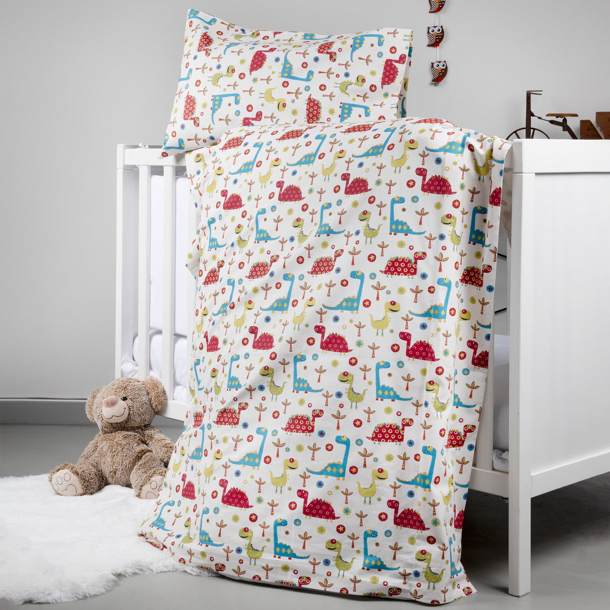 Parure Copripiumino in Puro Cotone Fantasia Stampata - Fogy Copripiumino Bimbi Lisola Baby