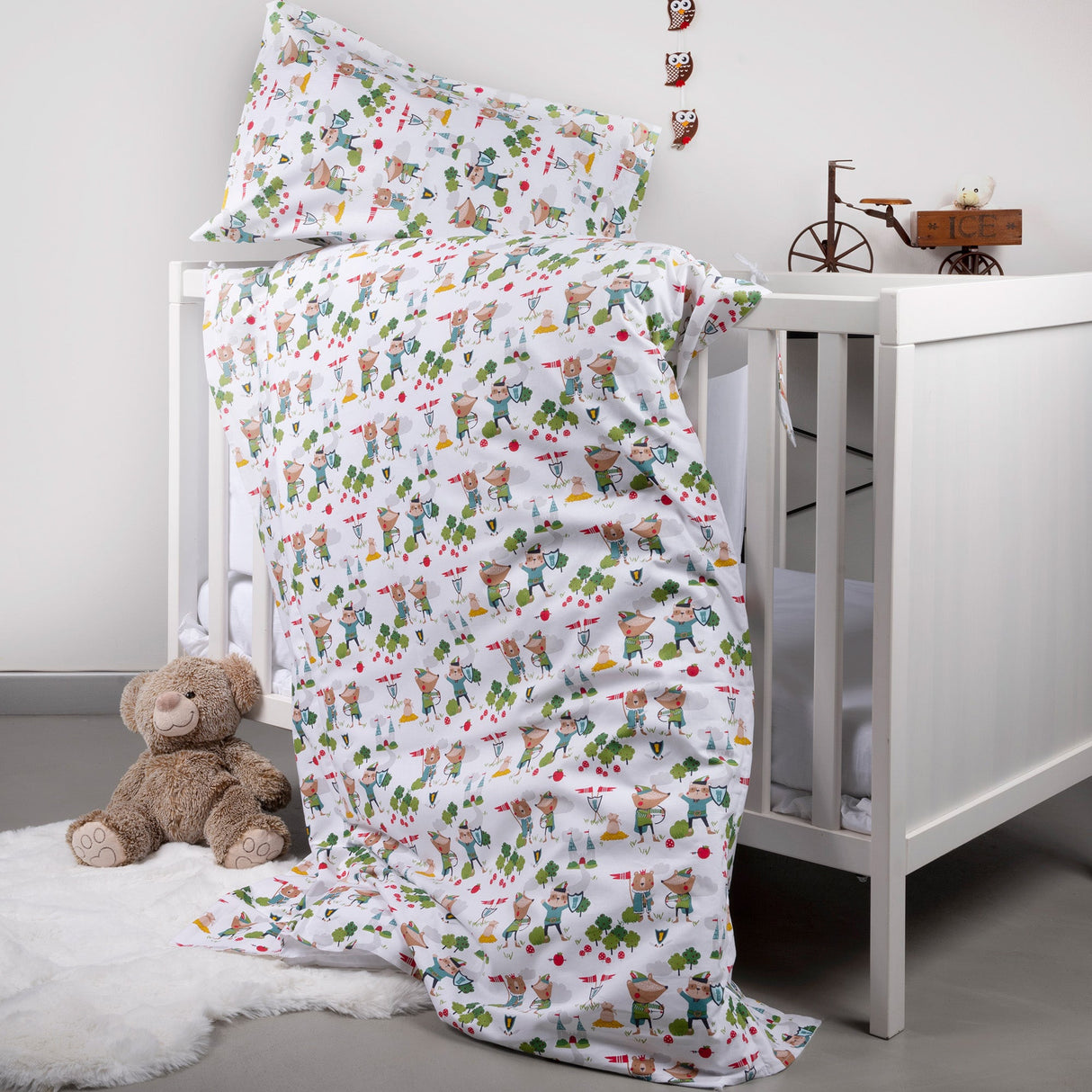 Parure Copripiumino in Puro Cotone Fantasia Stampata - Robin Hood Copripiumino Bimbi Lisola Baby