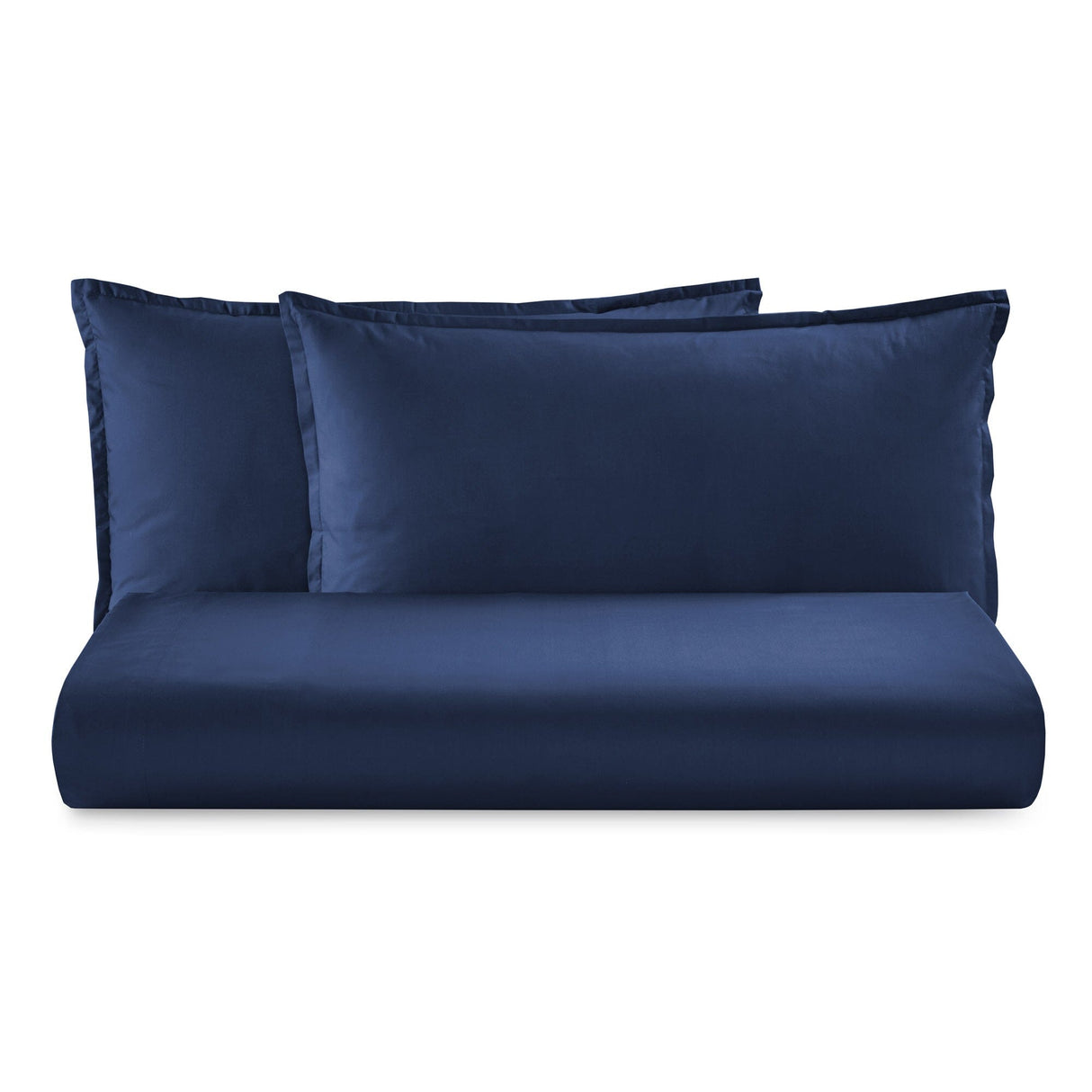 Parure Copripiumino in Puro Percalle di Cotone 200TC tinta unita - Milano Copripiumino Lisola Basic Singolo Blu Navy