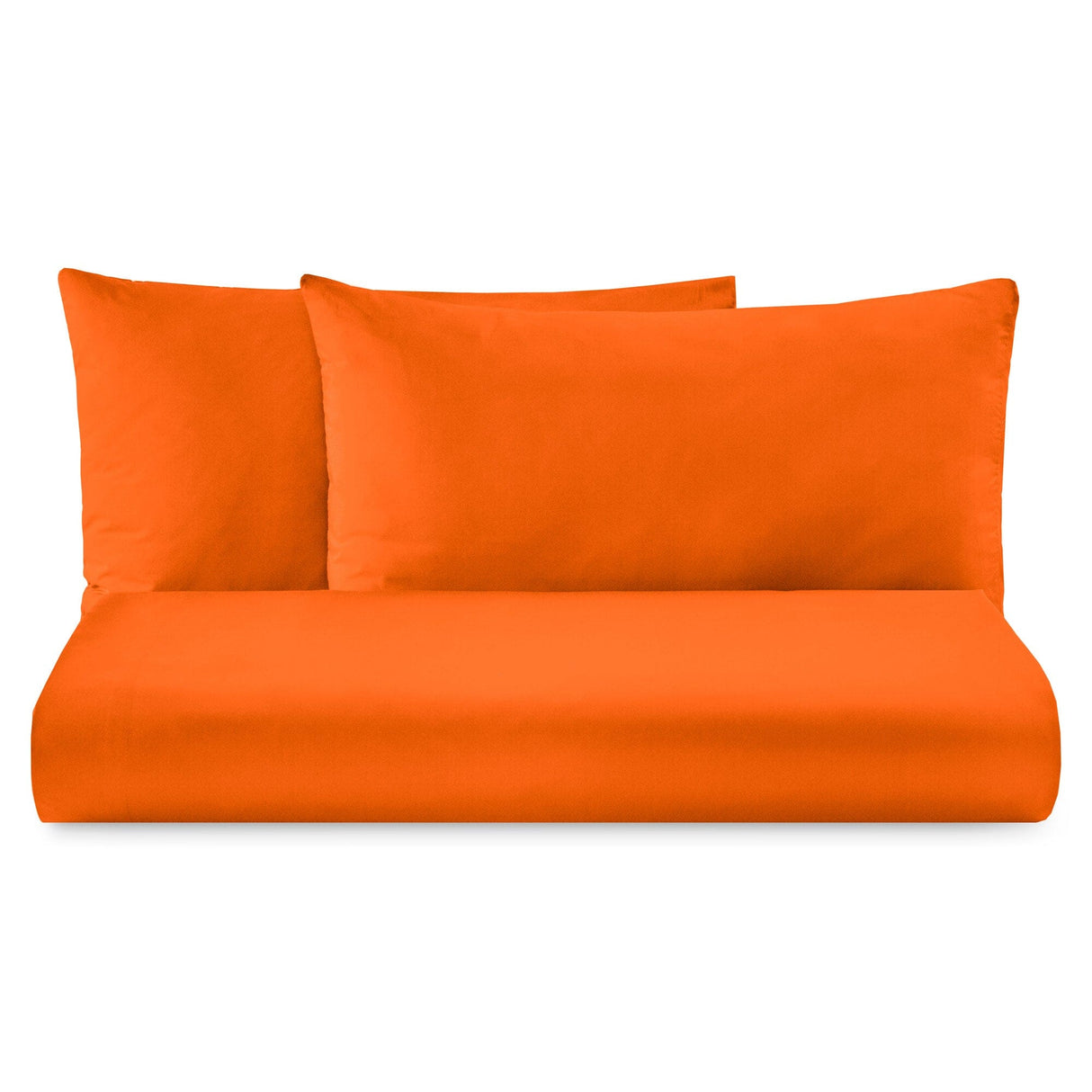 Parure Lenzuolo in Puro Cotone Tinta Unita - Tortona Lenzuola Lisola Basic Singolo Arancio