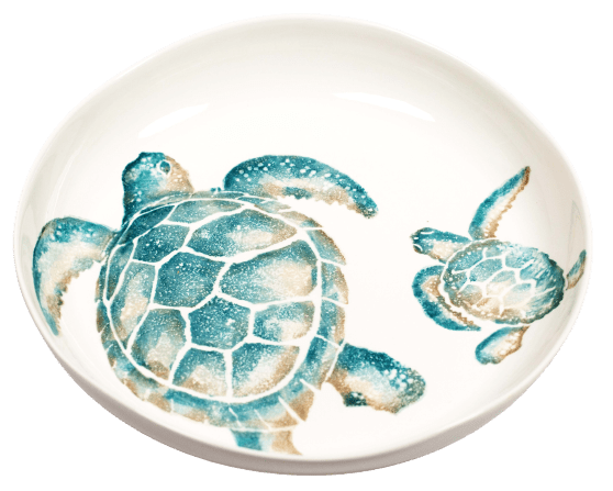 Piatto in Ceramica Fatto a Mano - Tartaruga Piatto Marinette Saint-Tropez Piano