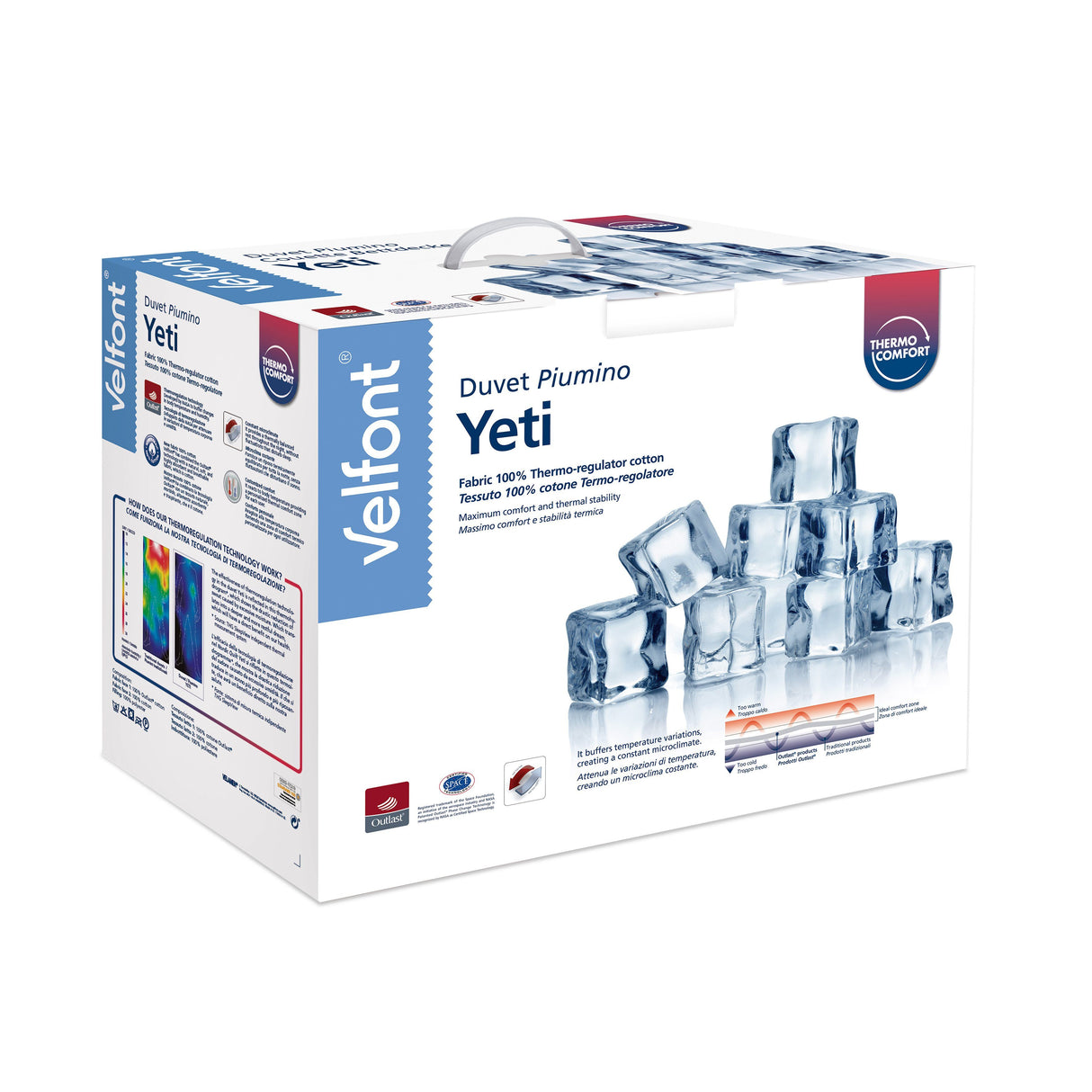 Piumino in puro cotone termoregolatore - Yeti Piumino Velfont Velfont