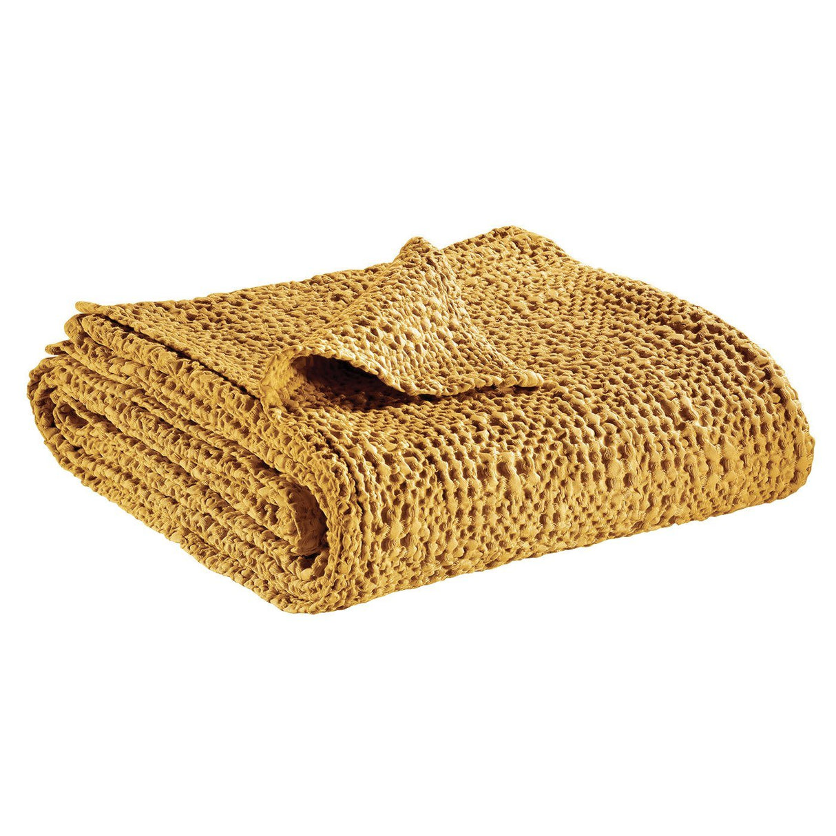 Plaid a Nido D'Ape StoneWashed in Cotone Tinta Unita - Tana Plaid Vivaraise Mais