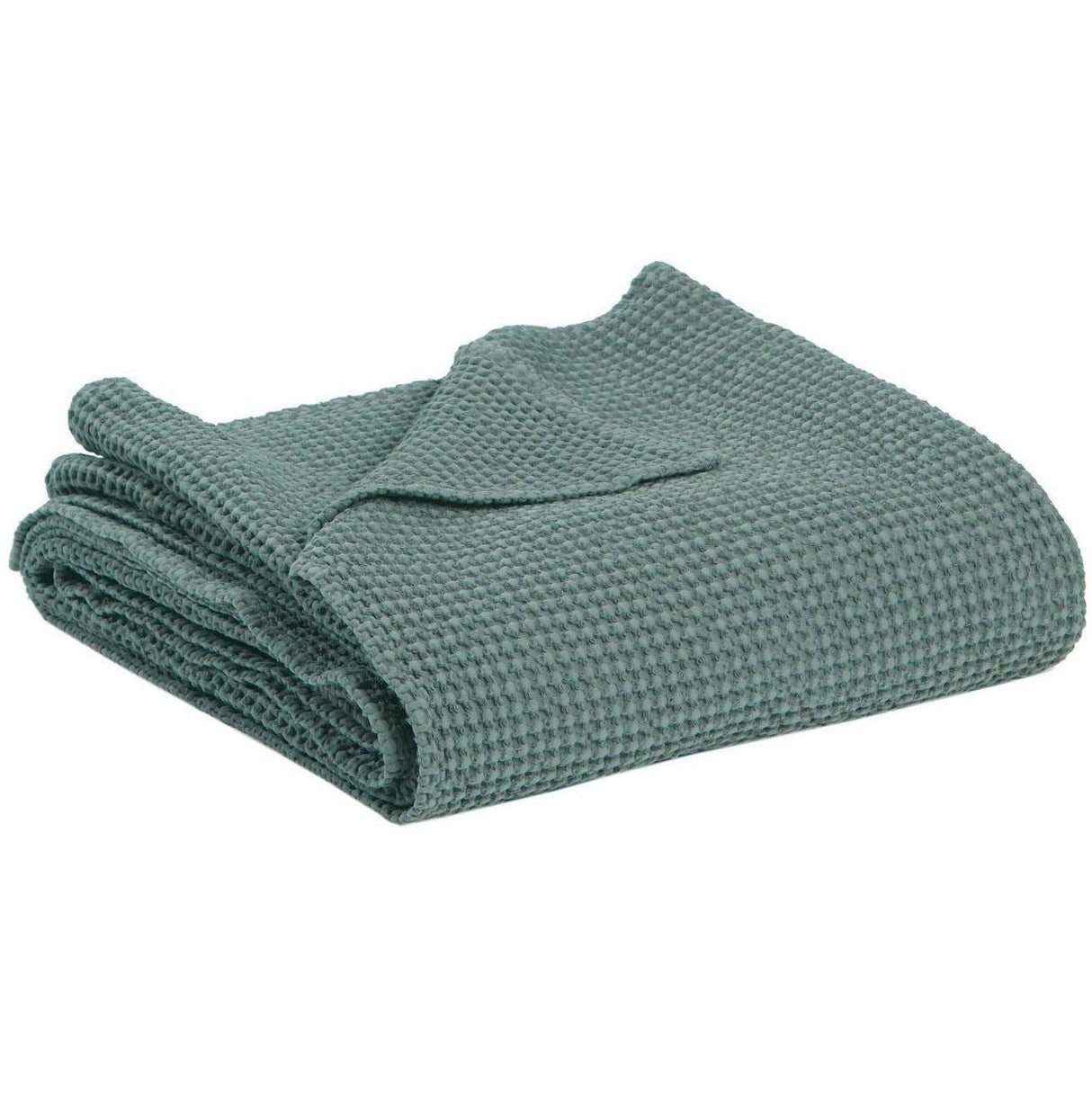 Plaid a Nido D'Ape StoneWashed in Cotone Tinta Unita - Maia Plaid Vivaraise Anice