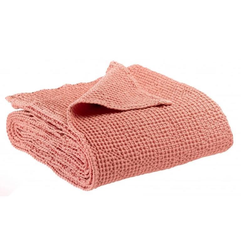 Plaid a Nido D'Ape StoneWashed in Cotone Tinta Unita - Maia Plaid Vivaraise Petalo