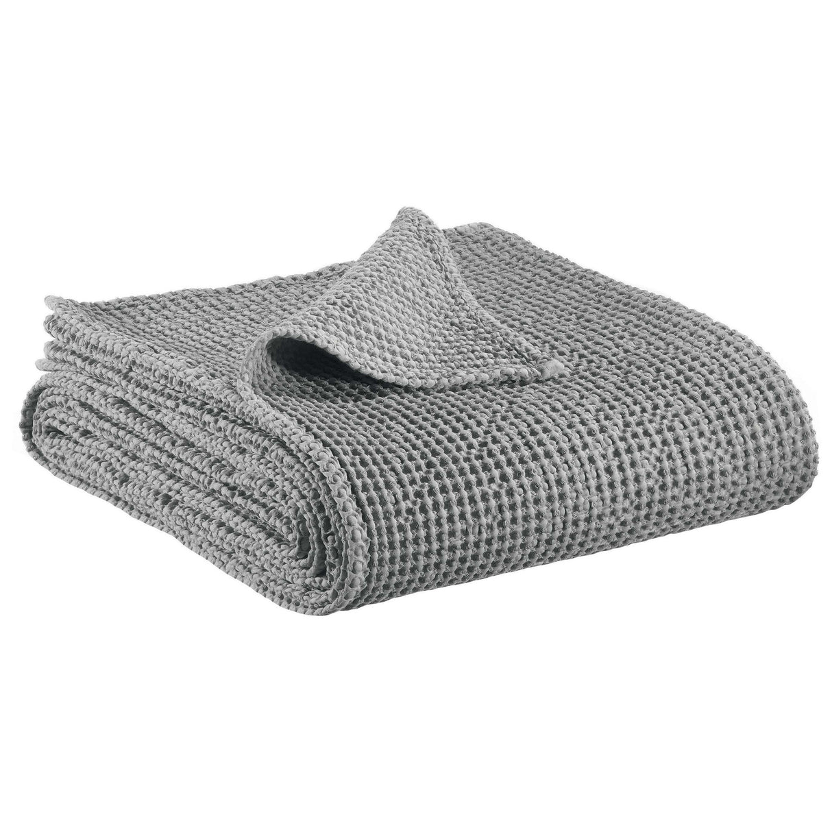 Plaid a Nido D'Ape StoneWashed in Cotone Tinta Unita - Maia Plaid Vivaraise Schiuma