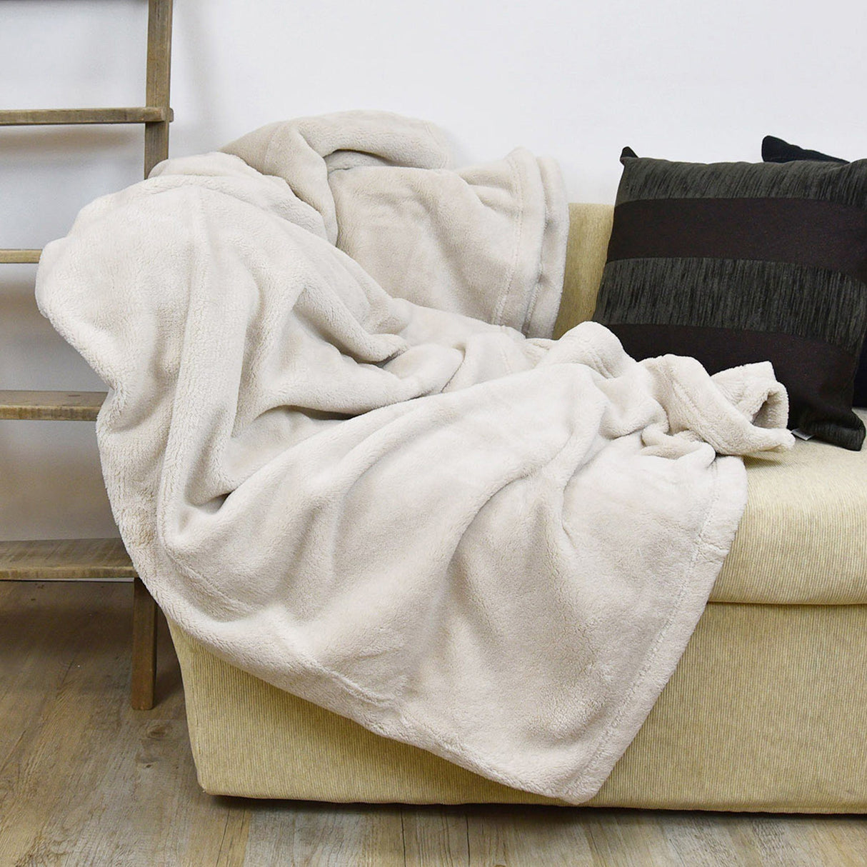 Plaid in Micropile - Prime Plaid Lisola 150x200cm Ecru