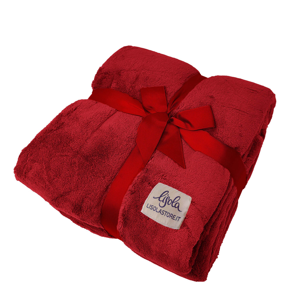 Plaid in Micropile - Ricciolone Plaid Lisola 250x200cm Rosso