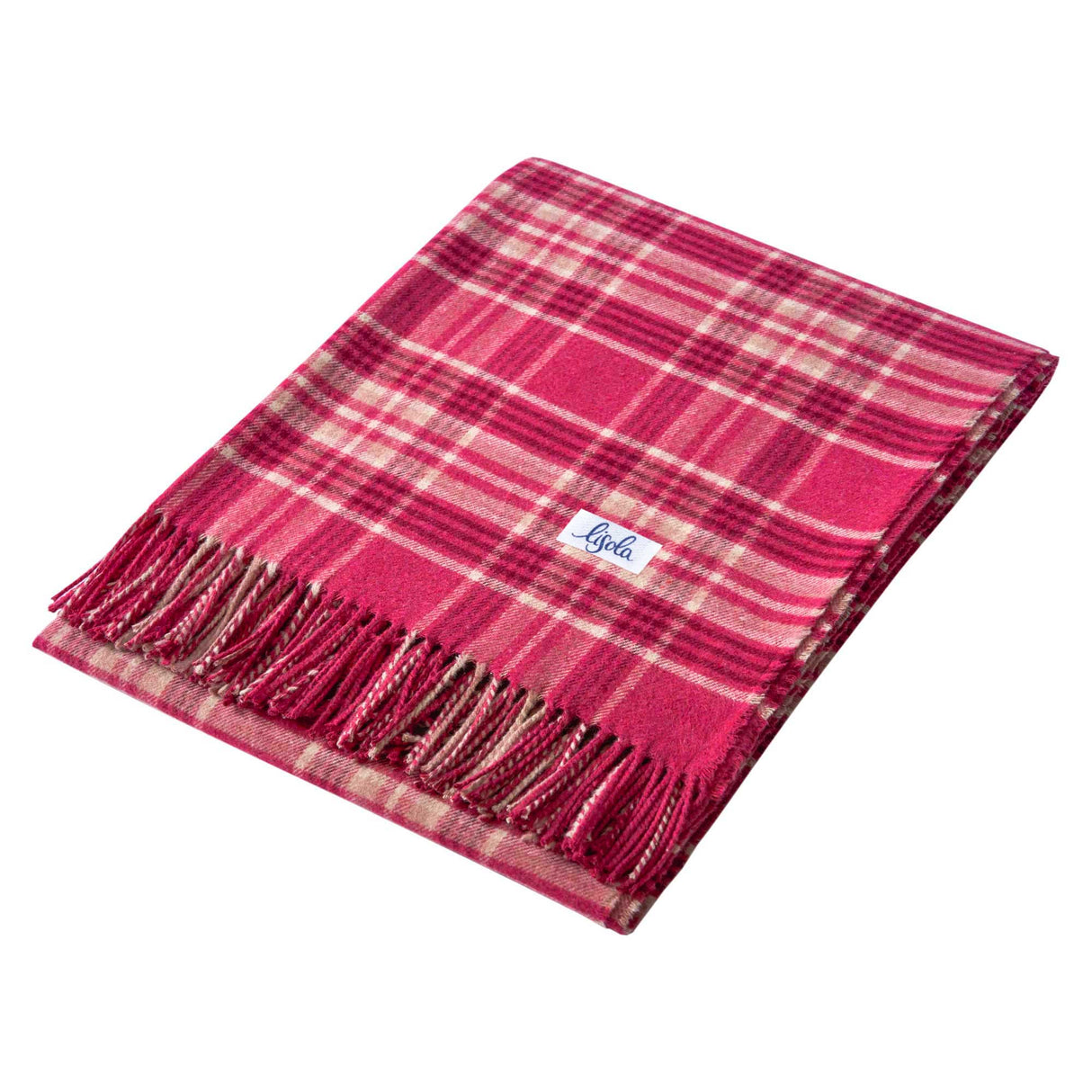 Plaid in Pile di Cotone - Logan Plaid Lisola Plaid Rosso