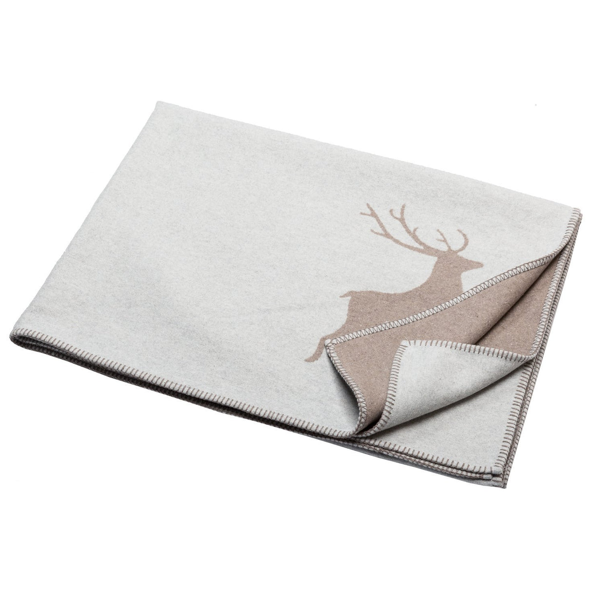 Plaid Invernale in Cotone fantasia Cervo - Sylt Plaid David Fussenegger Grigio
