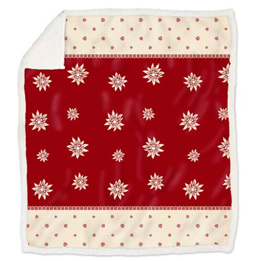 Plaid Morbidotto in MicroPile Fantasia invernale - Braies Plaid Daunex Plaid Rosso