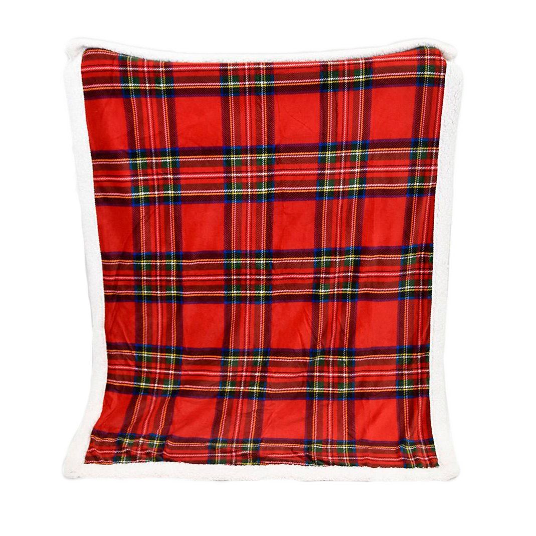 Plaid Morbidotto in MicroPile Scozzese - Tartan Plaid Daunex Rosso