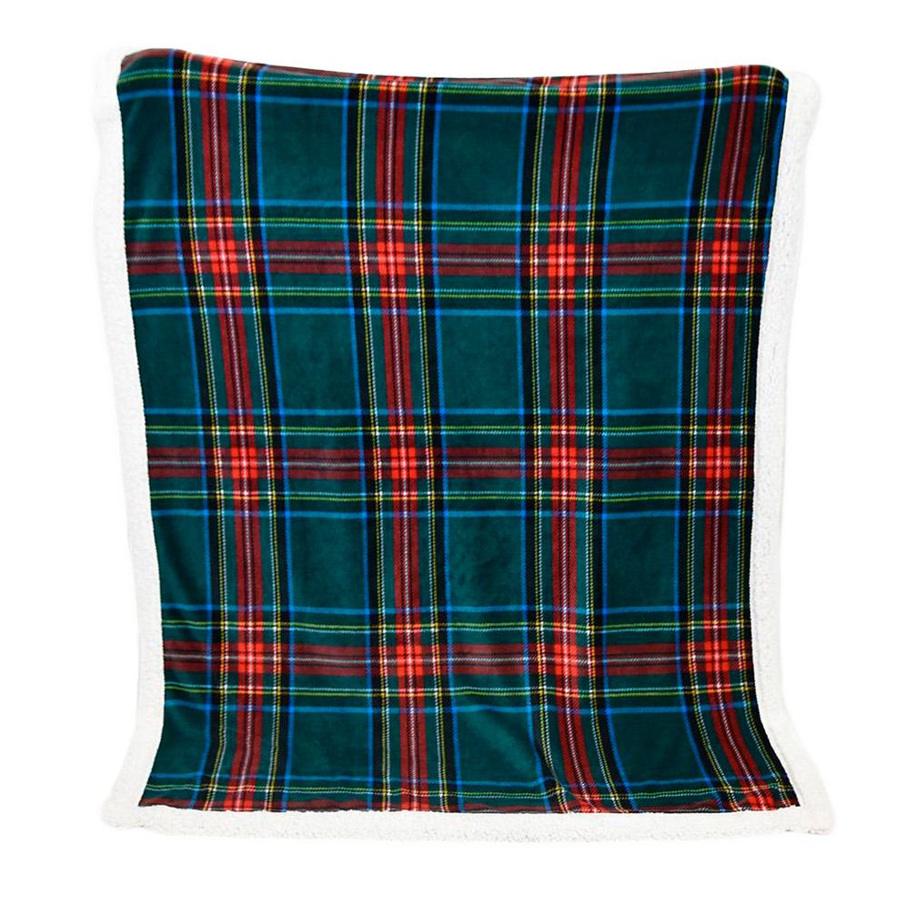 Plaid Morbidotto in MicroPile Scozzese - Tartan Plaid Daunex Verde