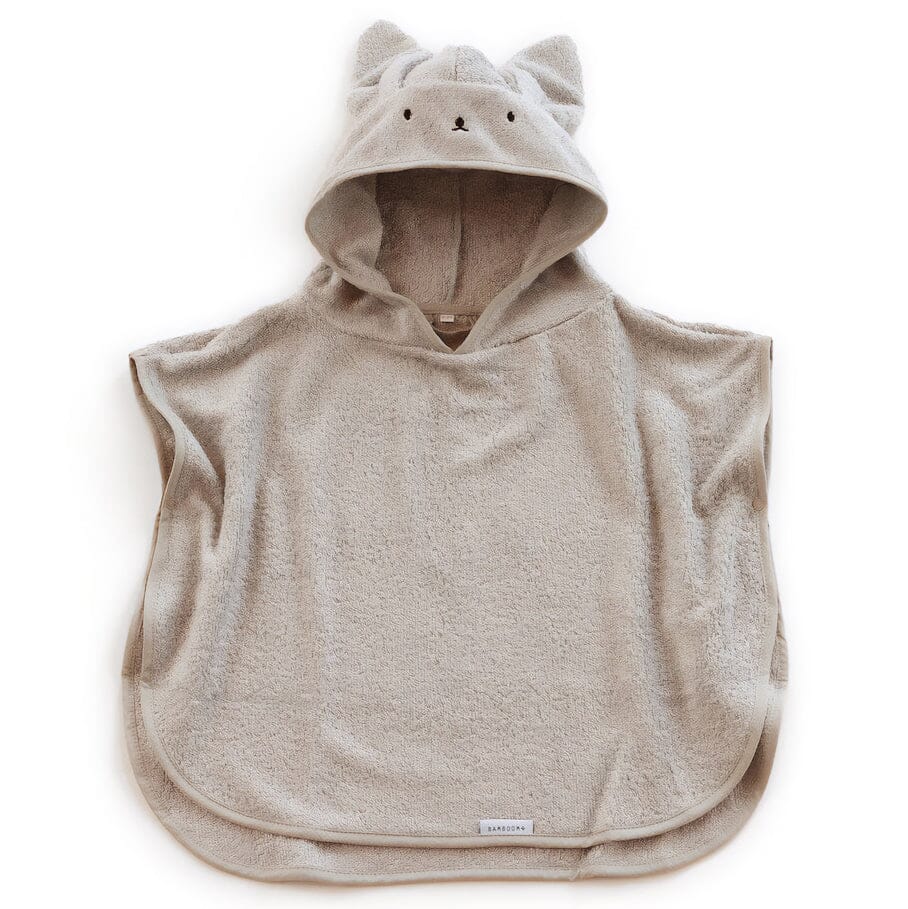 Poncho da Bagno Bambino in Spugna di Bambù Organico - Terry Mussole Bamboom 0/2 anni Cammello