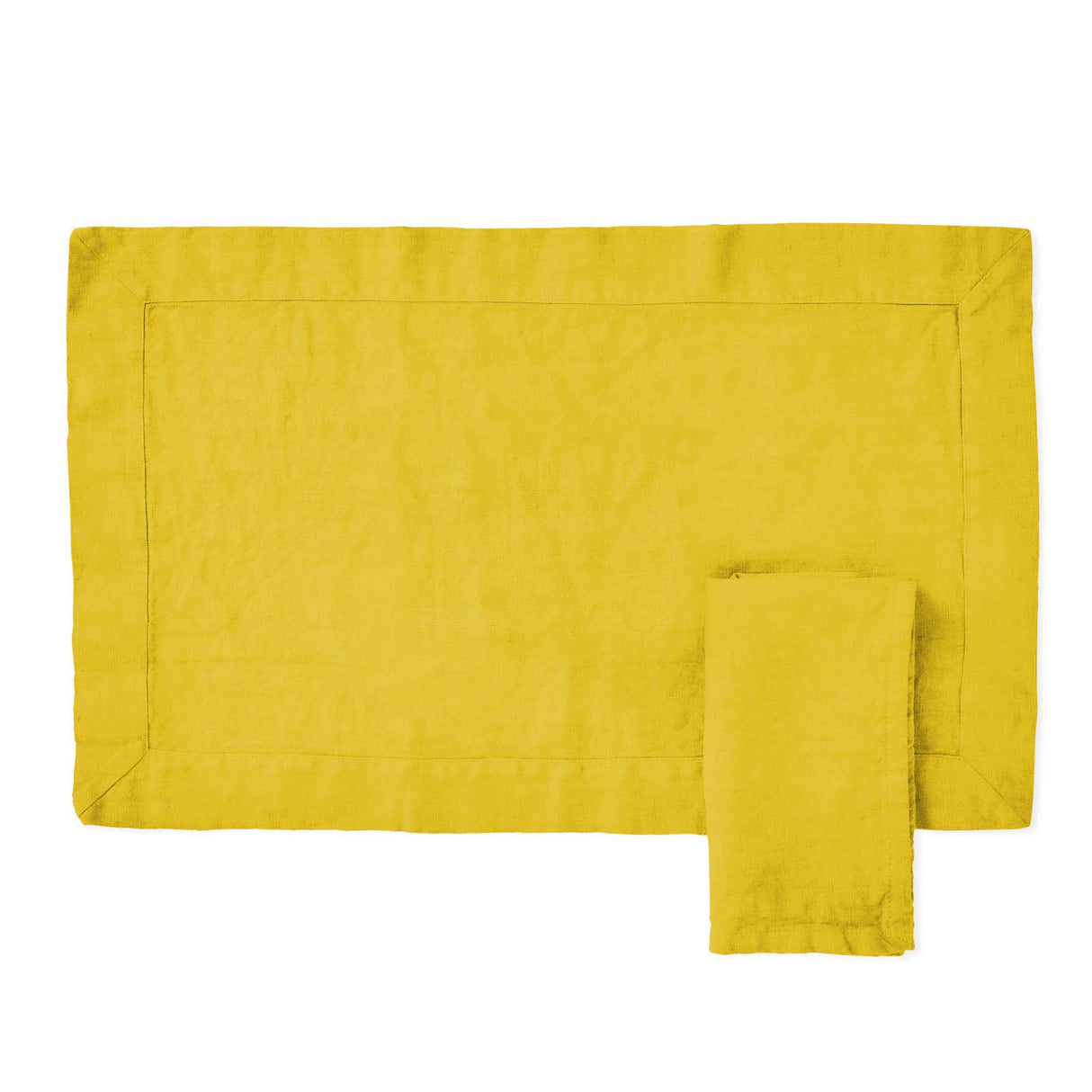 Set 2 Americani in Puro Cotone StoneWashed NO STIRO - Cales Americano Lisola Oro