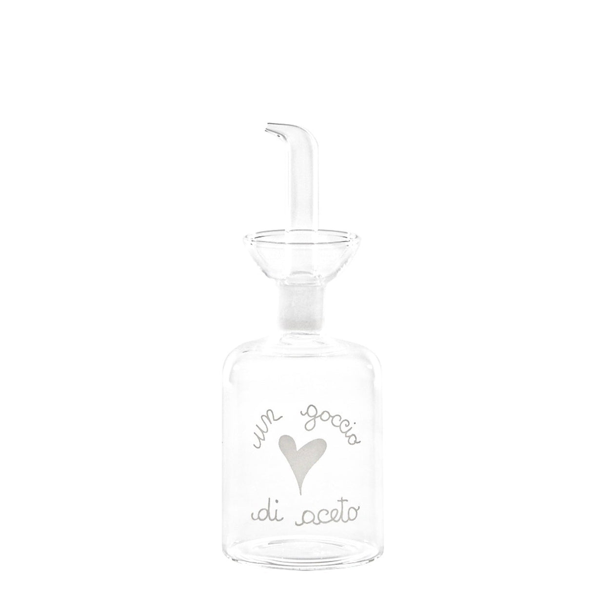 Set 2 Bottiglie in Vetro Borosilicato Serigrafate - Olio e Aceto Bottiglie Simple Day