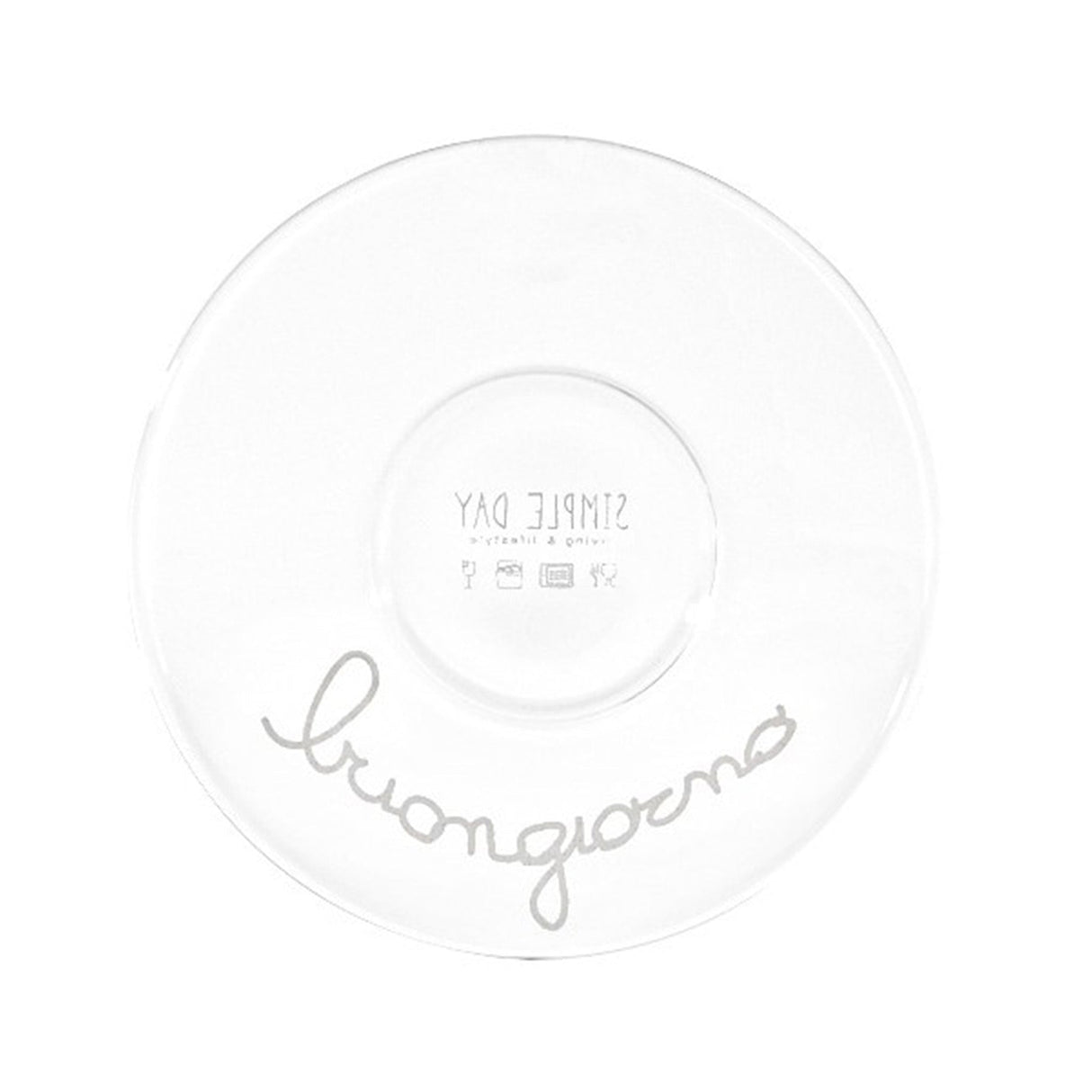Set 2 Tazzine in Vetro Borosilicato Serigrafate - Caffè Buongiorno tazze Simple Day