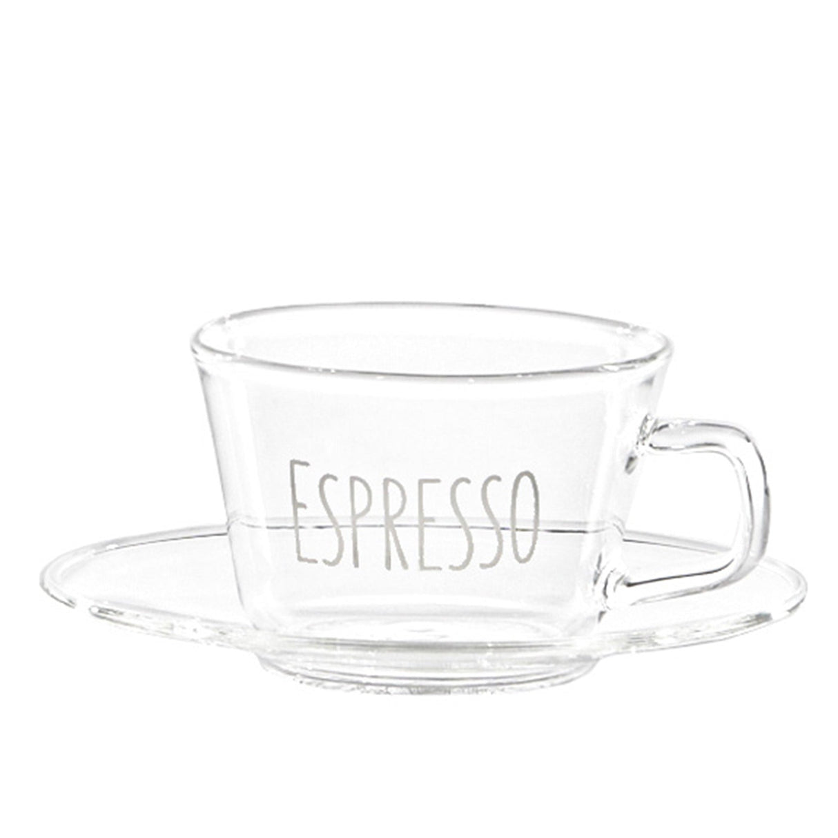 Set 2 Tazzine in Vetro Borosilicato Serigrafate - Espresso tazze Simple Day