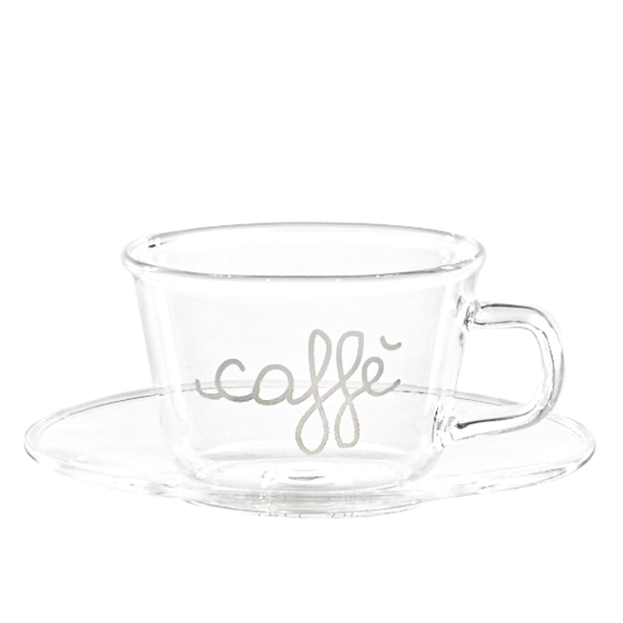 Set 2 Tazzine in Vetro Borosilicato Serigrafate - Pausa Caffè tazze Simple Day