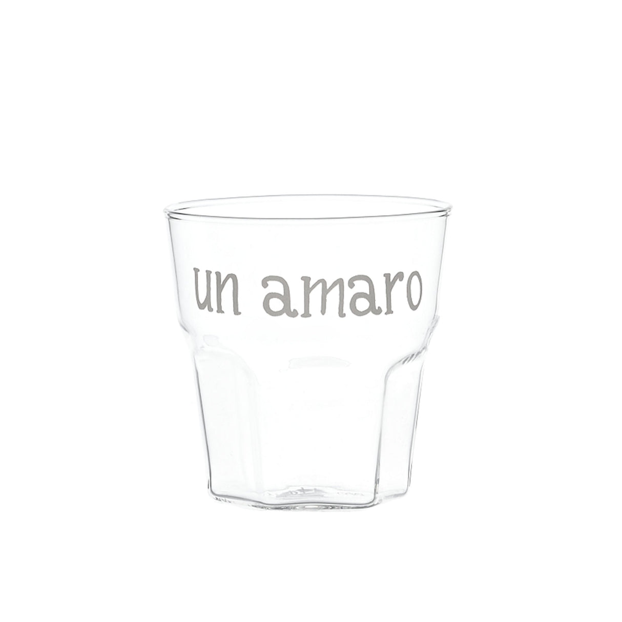 Set 4 Bicchierini in Vetro Borosilicato Serigrafati - Un Amaro Bicchieri Simple Day