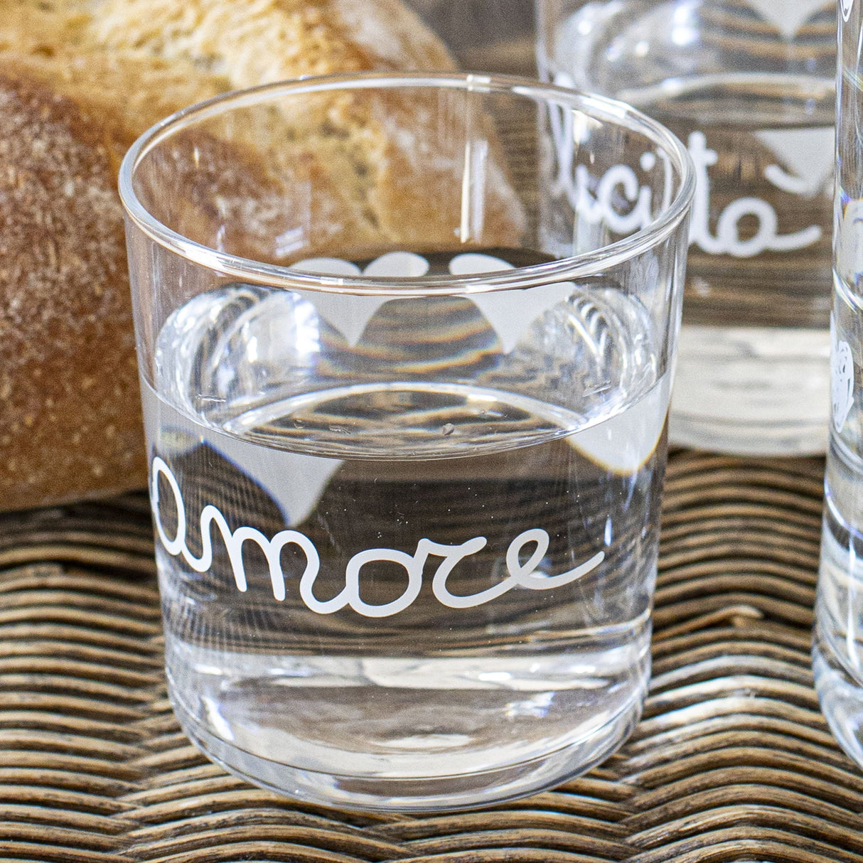 Set 6 Bicchieri Acqua Serigrafati - Amore Bicchieri Simple Day