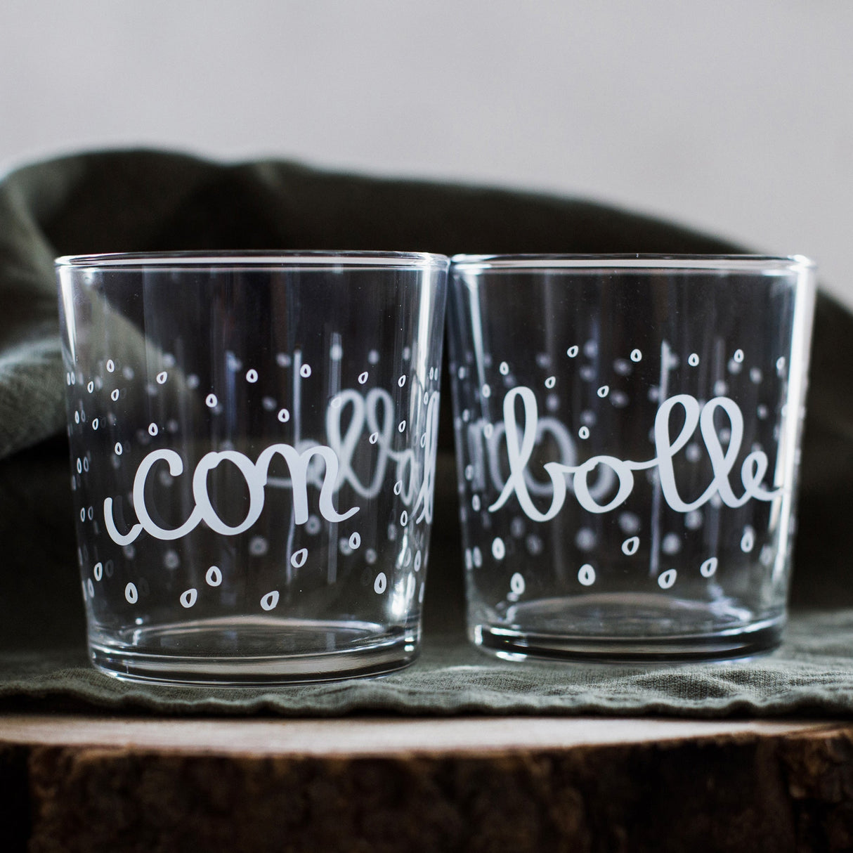 Set 6 Bicchieri Acqua Serigrafati - Con Bolle Bicchieri Simple Day