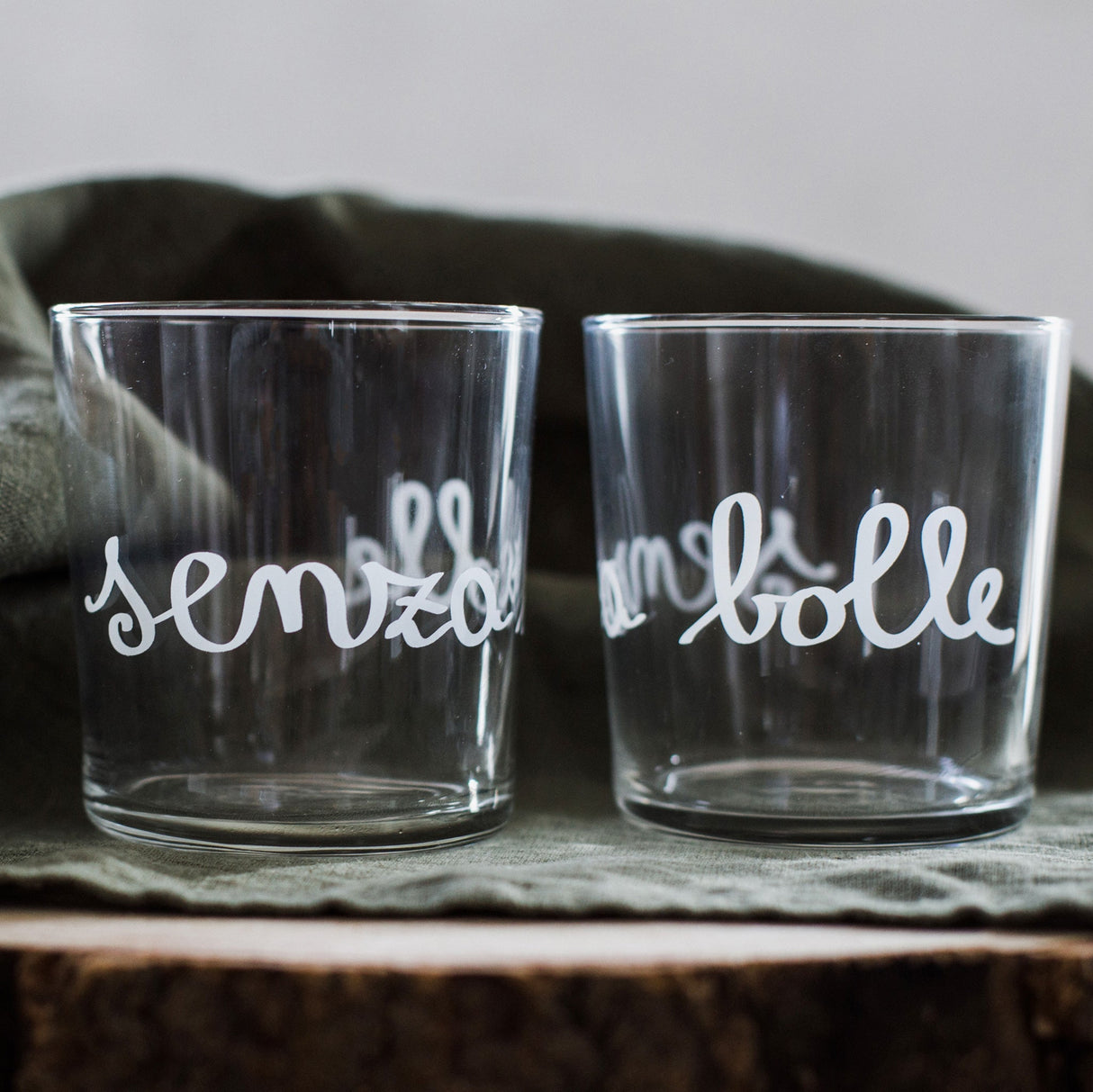 Set 6 Bicchieri Acqua Serigrafati - Senza Bolle Bicchieri Simple Day