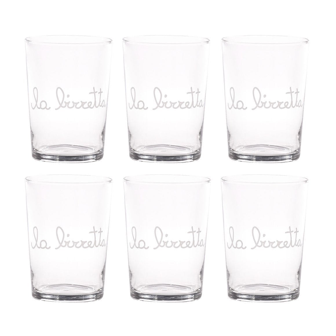 Set 6 Bicchieri Birra Serigrafati - La Birretta Bicchieri Simple Day Bianco