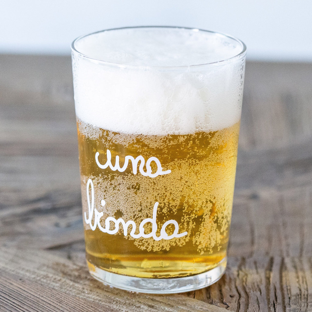 Set 6 Bicchieri Birra Serigrafati - Una Bionda Bicchieri Simple Day