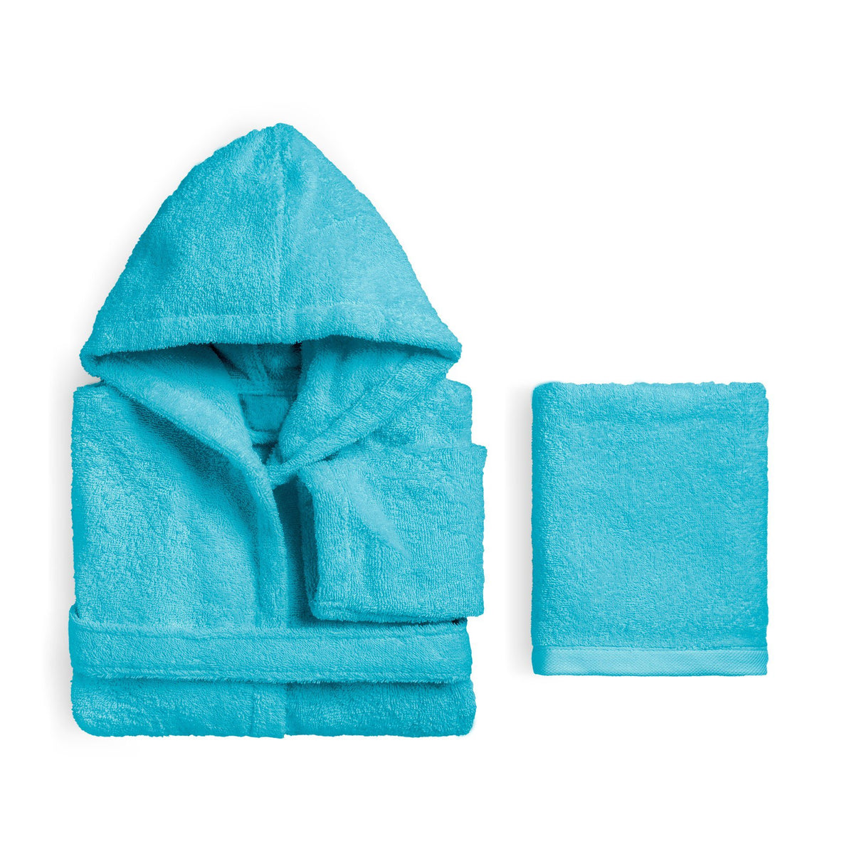 Set Bagno per Bambino in Spugna di Cotone - Perla Accappatoio Lisola 1/2 Anni Marine