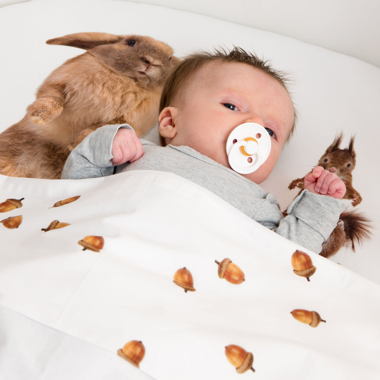 Snurk Completo Letto per Bimbi in Percalle di Cotone - FurryFriends Lenzuola Bimbi Snurk