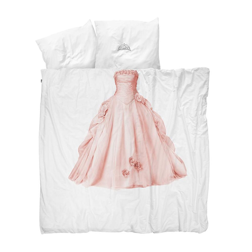 Completo Copripiumino in Puro Cotone - Principessa Rosa Copripiumino Snurk 1 Piazza e Mezza 200x220