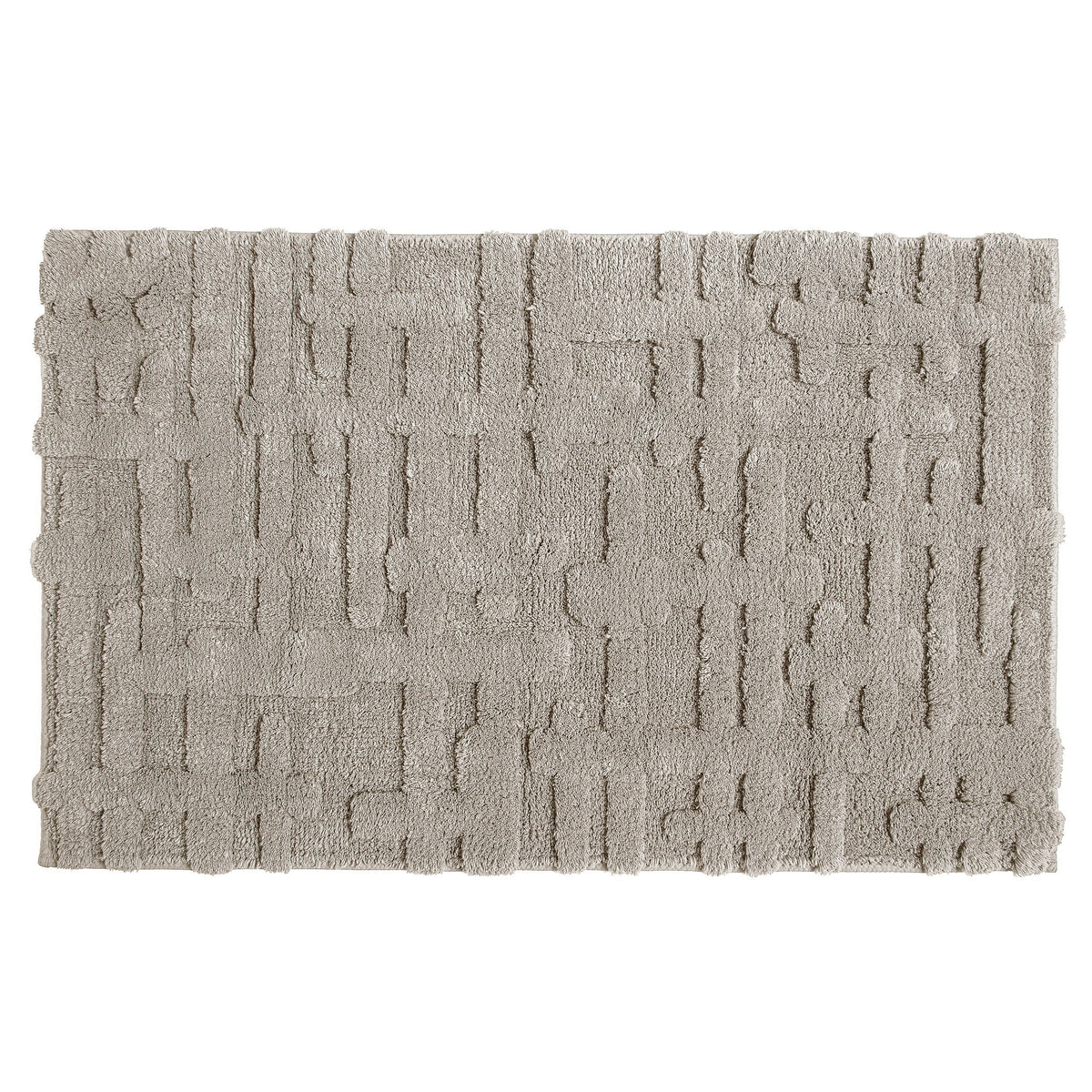 Tappeto in cotone Biologico Motivo Geometrico - Gaufre Tappeto Sorema 50x80 Fango