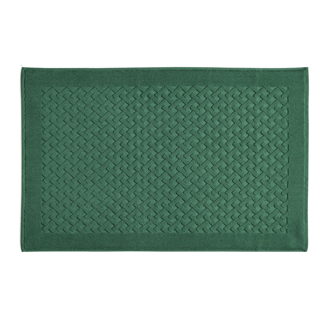 Tappeto in Spugna di Puro Cotone Tinta Unita - Perla Tappeto Lisola 60x90 Verde Scuro (Jungle)