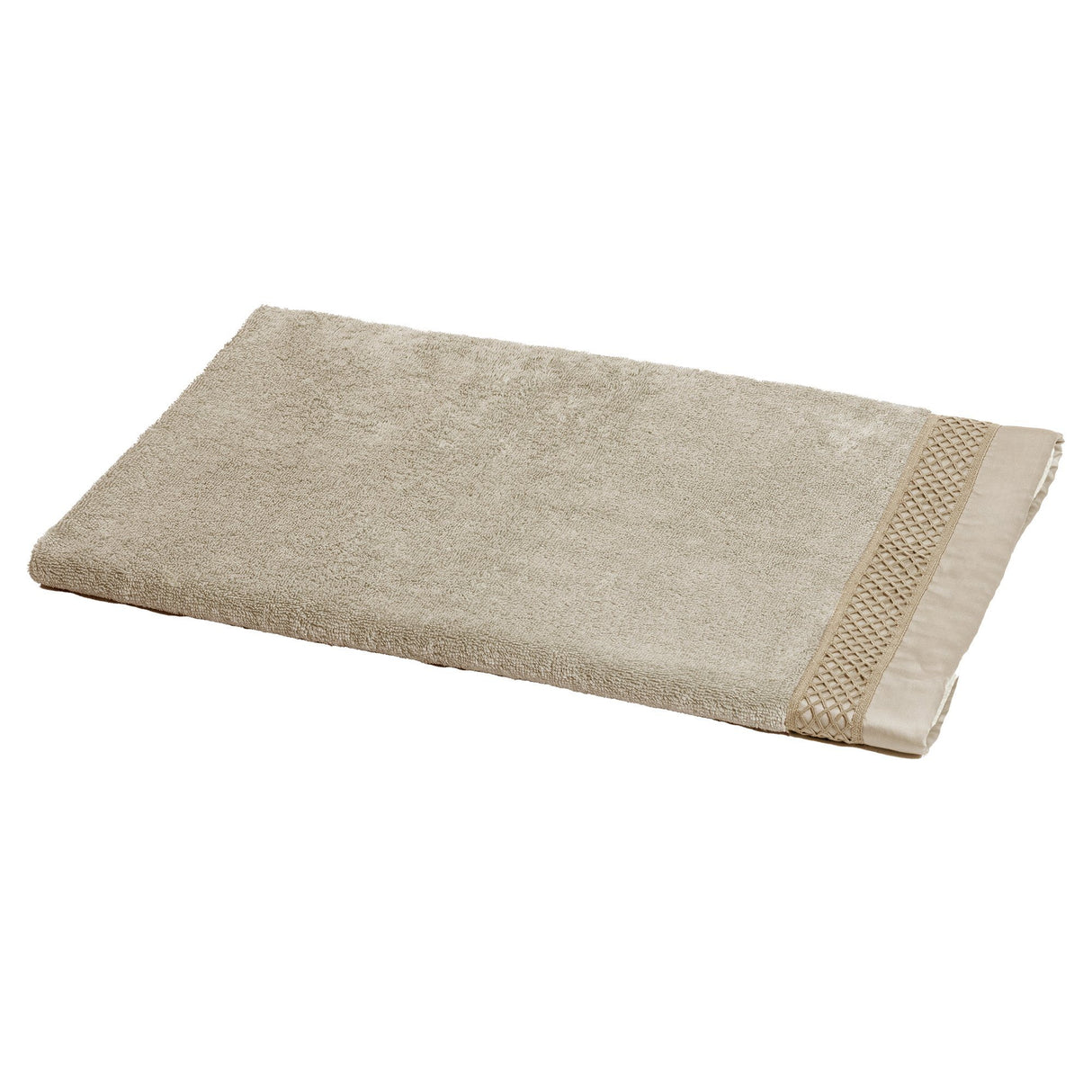 Telo da Bagno in Spugna con balza in raso e pizzo - Brio Telo spugna Dea Beige