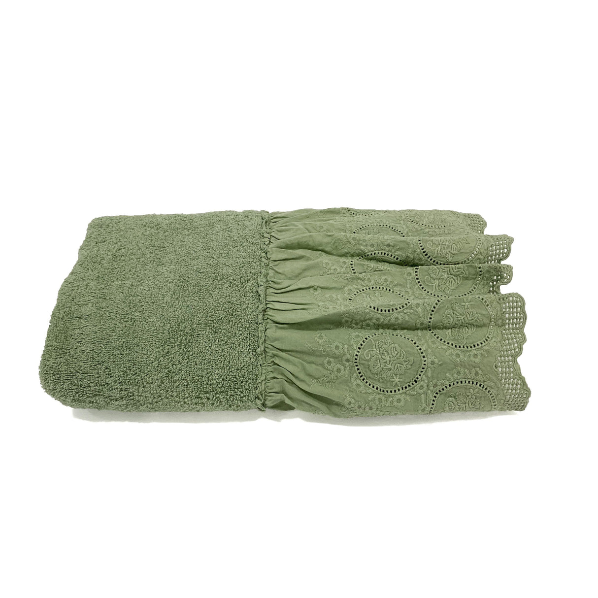 Telo da Bagno in Spugna di Cotone con Pizzo - Betty Telo spugna Creole Home Mango