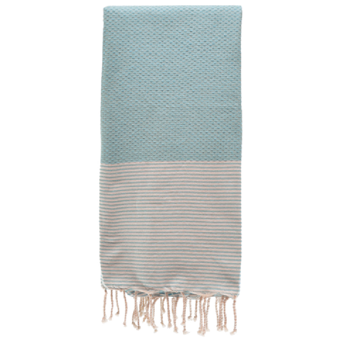 Telo Mare Fouta in Puro Cotone a Righe Strette - Tal Telo Mare Tadé Celeste