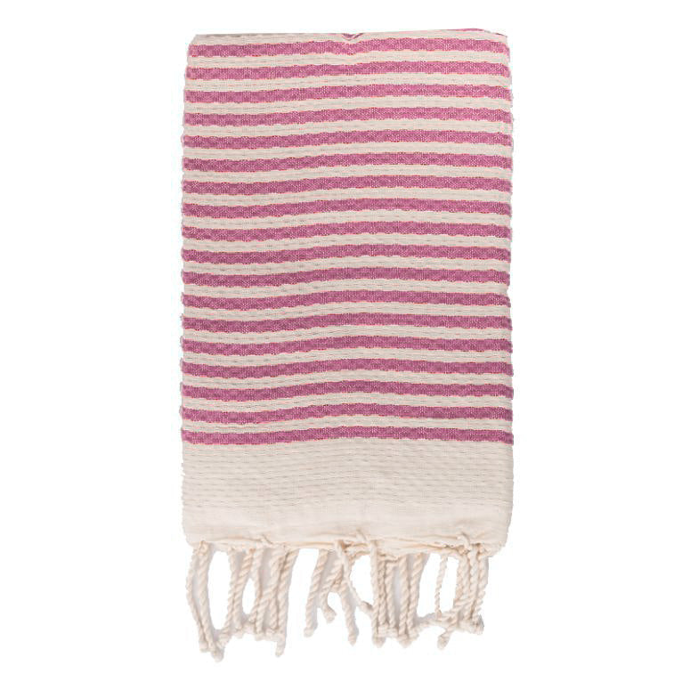Telo Mare in Fouta di Puro Cotone a Righe Larghe - Alma Telo Mare Lisola Rosa