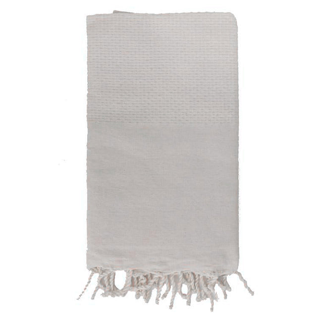 Telo Mare in Fouta di Puro Cotone Tinta Unita - Hammam Telo Mare Lisola Grigio