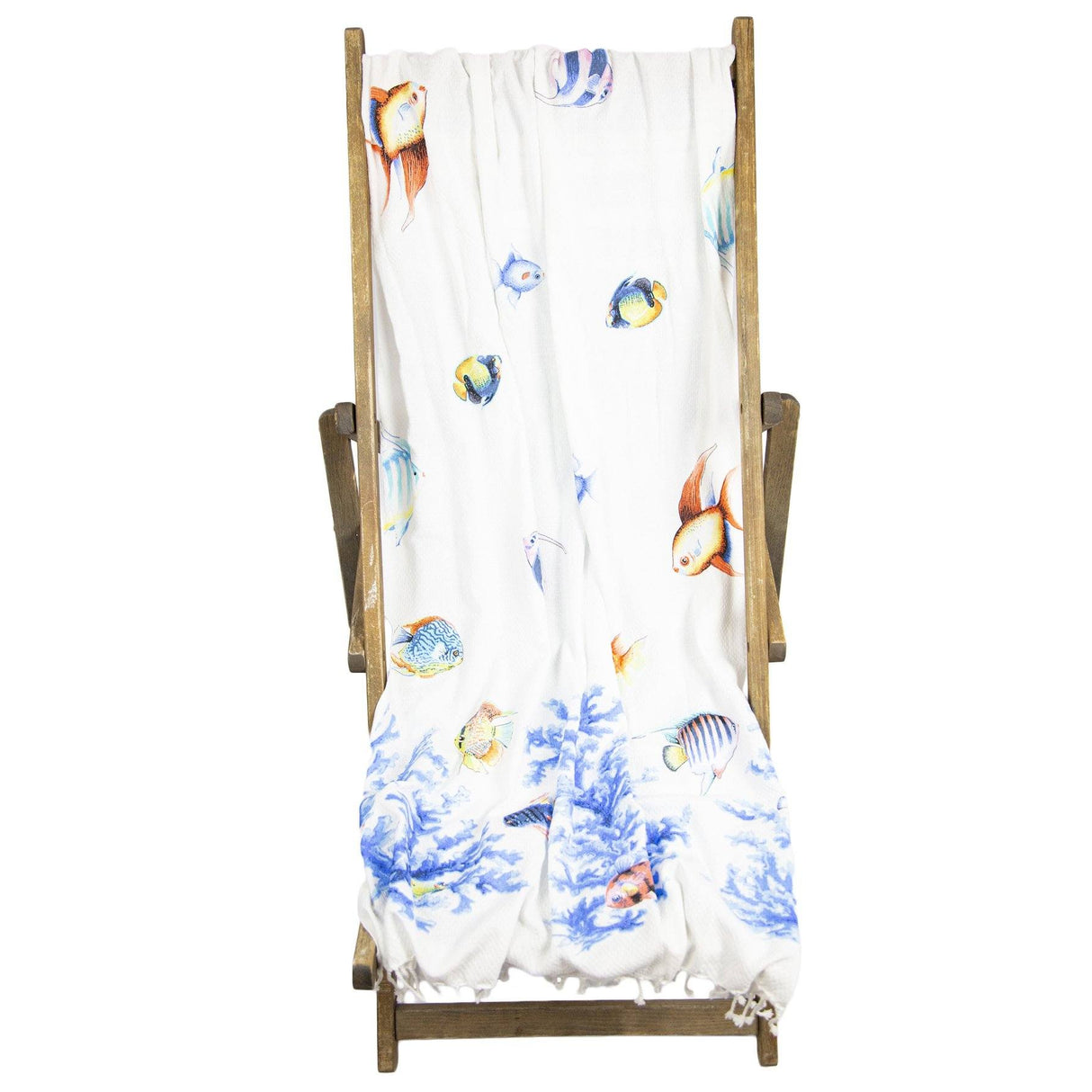 Telo Mare Fouta in Puro Cotone Nido D'ape - Haiti Telo Mare Marinette Saint-Tropez Blu