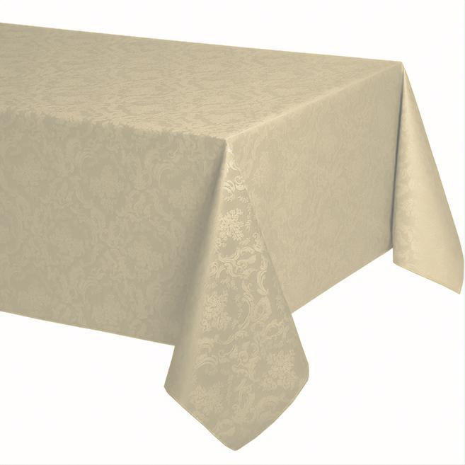 Tovaglia in Fiandra Antimacchia in Puro Cotone Resinato - Ariadna Tovaglia Resinata Lisola 160x180cm Beige