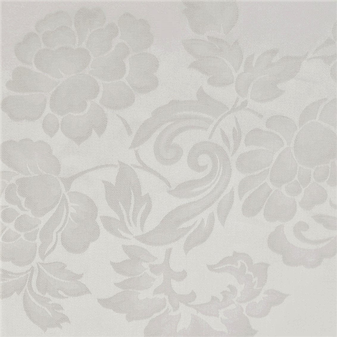 Tovaglia in Fiandra di Puro Cotone - Rose Tovaglia Lisolastore 150x180 + 6 Tovaglioli Argento