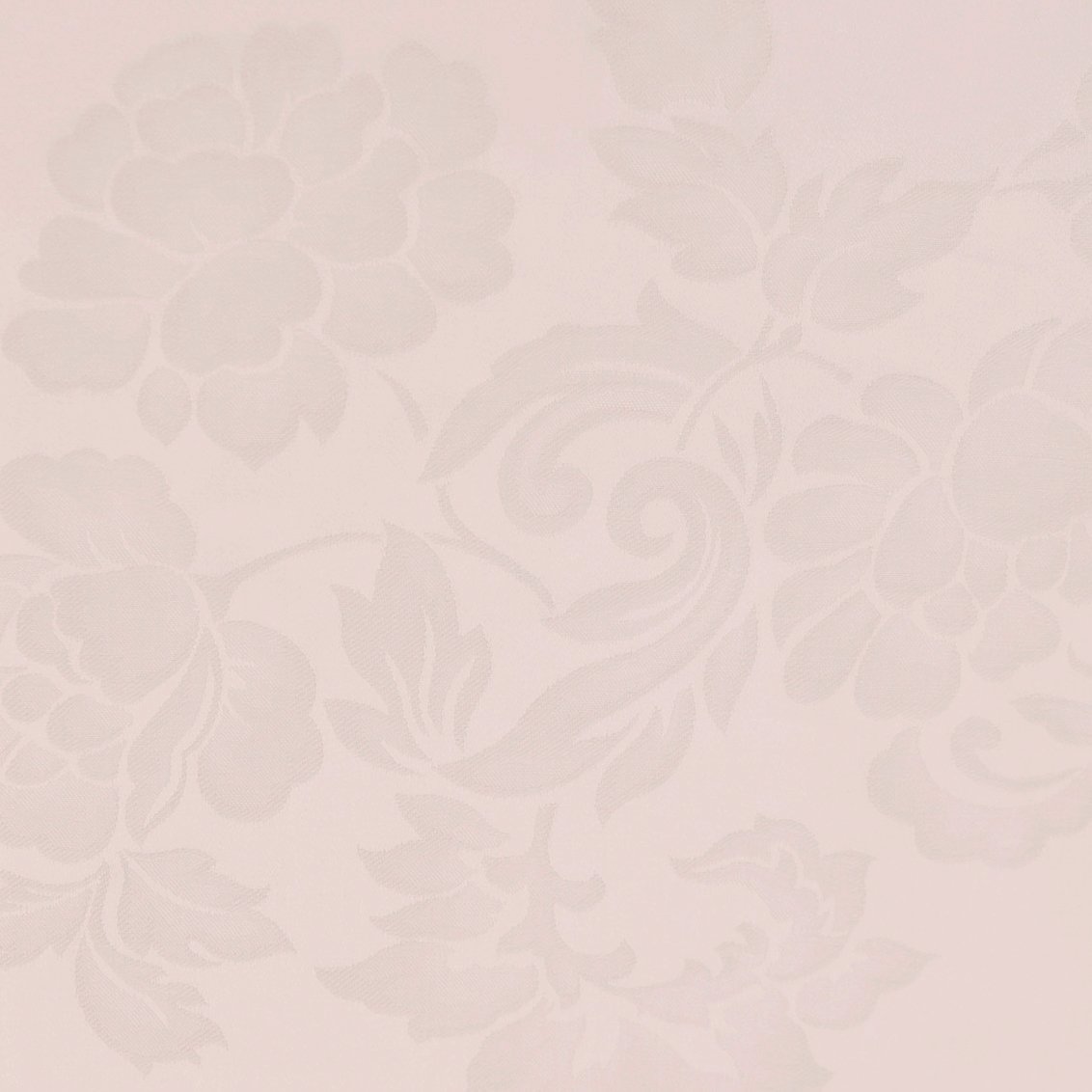 Tovaglia in Fiandra di Puro Cotone - Rose Tovaglia Lisolastore 150x180 + 6 Tovaglioli Rosa Pallido