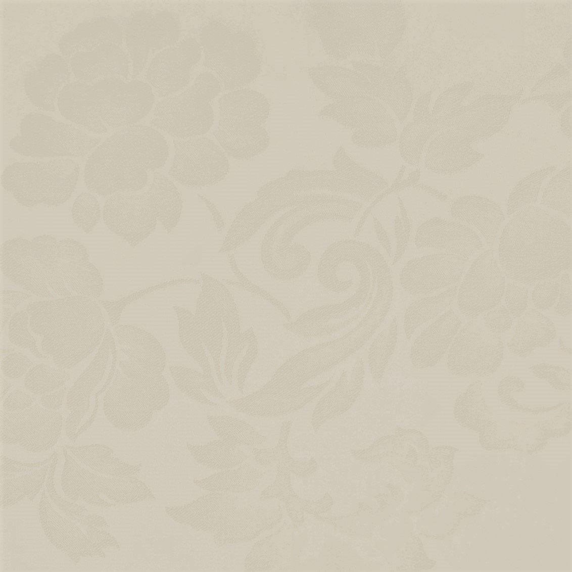 Tovaglia in Fiandra di Puro Cotone - Rose Tovaglia Lisolastore 150x180 + 6 Tovaglioli Tortora