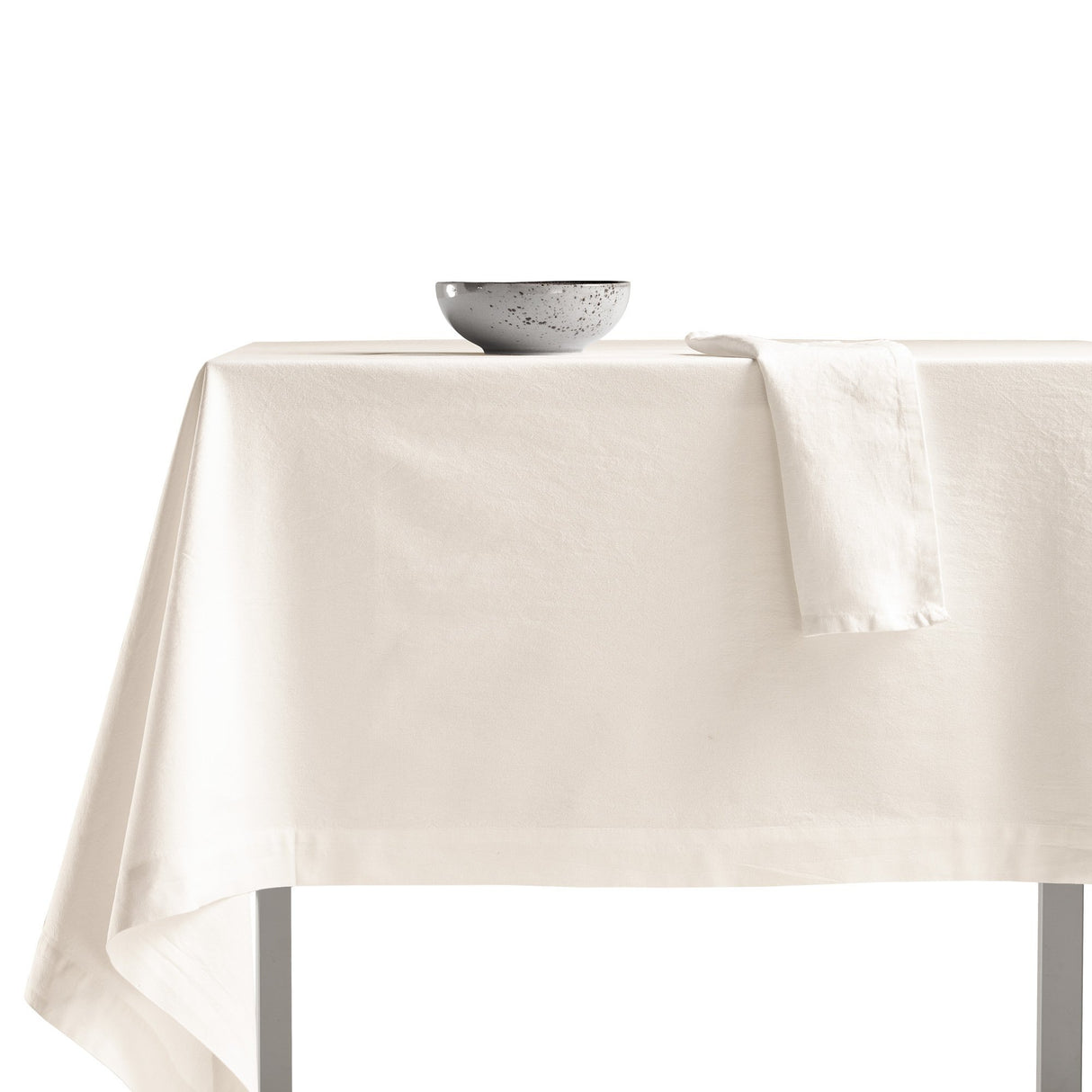 Tovaglia in Puro Cotone StoneWashed NO STIRO - Cales Tovaglia Lisola Avorio 140X180
