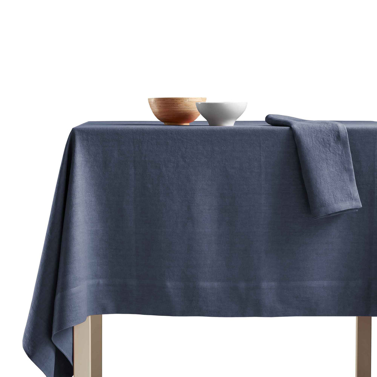 Tovaglia in puro Lino StoneWashed NO STIRO - Grafite Tovaglia Lisola Denim 140x180 + 6 Tovaglioli