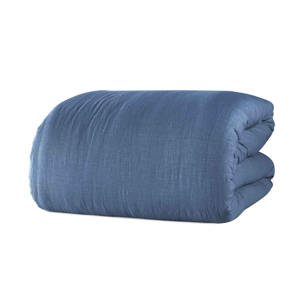 Trapunta in Cotone e Lino StoneWashed NO Stiro - Luxury Trapuntino Estivo Lisola Matrimoniale Blu Scuro (Lavagna)