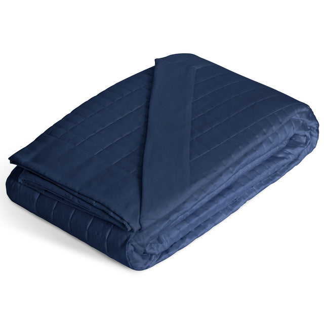 Trapuntino leggero in Raso di Cotone - Smeraldo Trapuntino Estivo Lisola Singolo Blu (Navy)