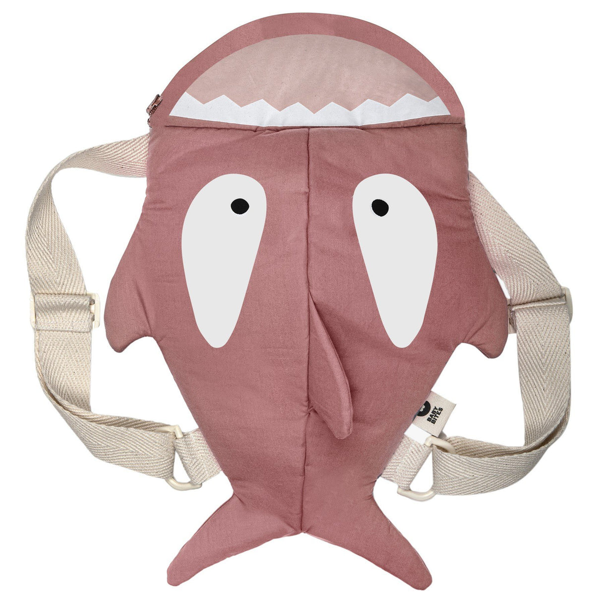 Zainetto in Puro Cotone Impermeabile - Shark Zaino Baby Bites Rosa