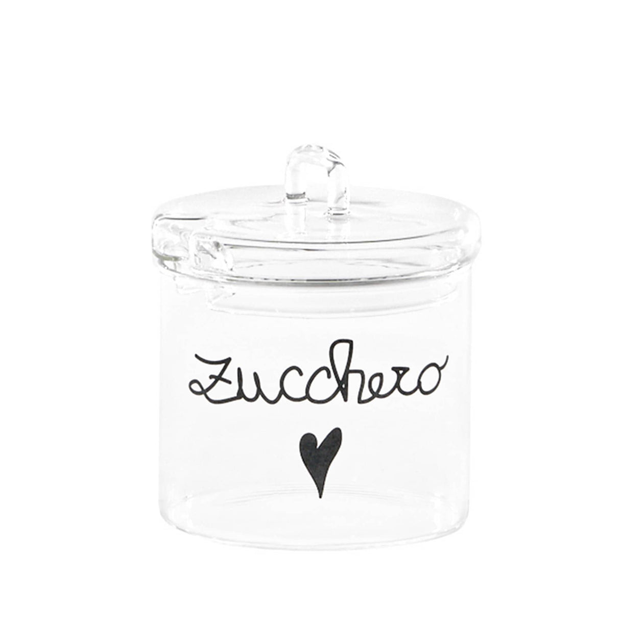 Zuccheriera in Vetro Borosilicato Serigrafato - Zucchero Zuccheriera Simple Day
